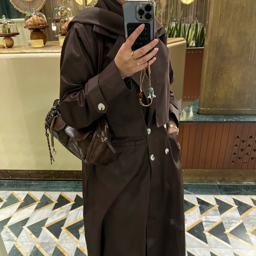 trench coat jeans