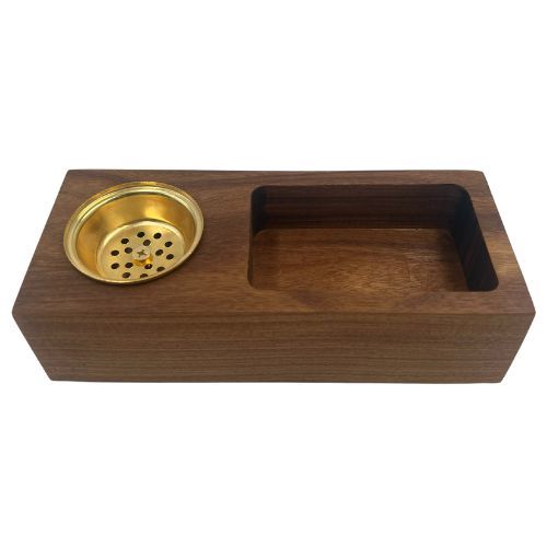 mubakhir - Incense burner with a fixed space for incense made of African wood Handmade for offices and halls