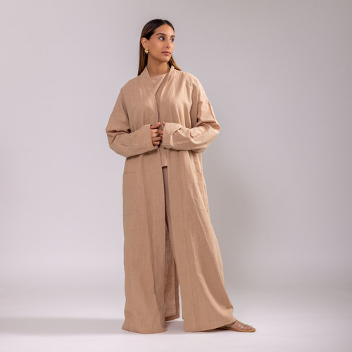 LINEN BISHT - FREE SIZE