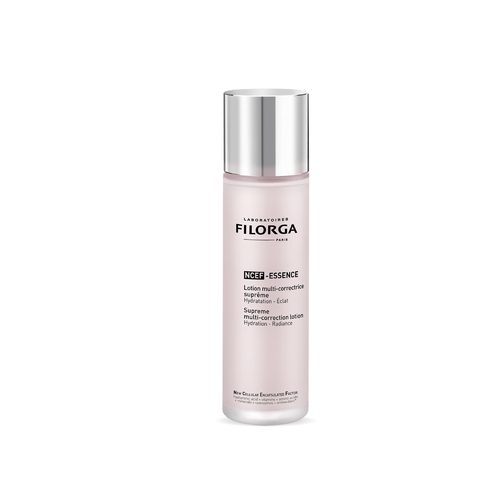 NCEF ESSENCE 150 ML - Filorga NCTF-Essence Face Lotion for All Skin Types Indications for Use:Intensive anti-aging treatment with four concentrated ingredients. Deep, fast, and long-lasting hydration in just 30 minutes. Provides refreshed, radiant, and rejuvenated skin.How to Use:Apply in the morning and/or evening on clean skin before moisturizer or serum. Use on the entire face with hands or a cotton pad until fully absorbed. Do not rinse.