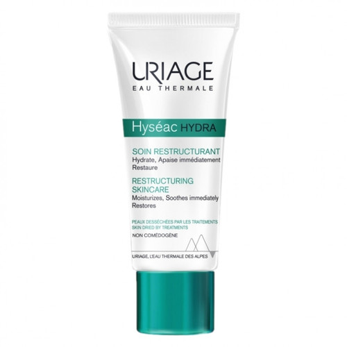 HYSEAC RESTRUCTURING ( HYDRA ) CREAM 40ml - Uriage Hyseac Hydra Cream - A light, refreshing moisturizer for normal to combination skin:  Indications for use:  Long-lasting hydration. Plumps the skin and smooths fine lines, preventing dryness. Leaves the skin looking fresh and revitalized. Restores and protects the skin barrier. Provides a more radiant and healthy appearance.How to use:  Apply to the skin twice daily.