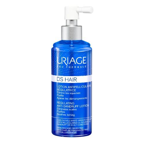 D.S LOTION SP 100ml - Uriage DS Dry Dandruff Lotion Spray for daily use, suitable for sensitive skin

Indications for use:

Non-greasy lotion

It removes dandruff, cleanses and purifies the scalp
Soothes and prevents itching
Anti-irritant thanks to thermal spring water Treats seborrheic dermatitis The most common symptoms are redness and itching
How to use:

Spray on dry or wet hair twice daily and leave without washing 

It can be used for prevention once daily