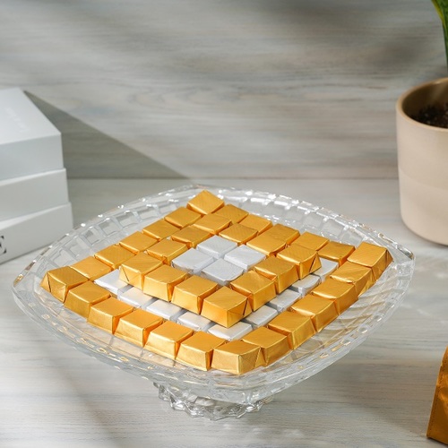 Wrapped Belgian Chocolate crystal plate No 3