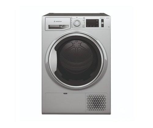 Electro House  - Ariston dryer, 9 kg, 100% drying - : Product details - Ariston automatic dryer - Colour: silver - Dryer capacity: 9 kg - Maximum rotation speed: 1200 rpm minute - It has a digital screen - Inverter motor - Made in Poland - One year comprehensive warranty