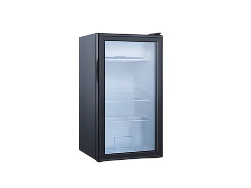 SAYONA refrigerator, size 2.5 feet, capacity 63 litres - : Product details - SAYONA display refrigerator - Size: 2.5 feet - Capacity: 63 litres - Sizes: height * width * depth : 64 * 45 * 45 cm - Black Color - It features a glass facade + internal lighting - Ideal refrigerator for bedrooms, offices and mosques - One year comprehensive warranty