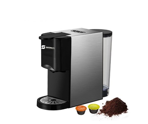 Electro House  - SAYONA coffee machine - - Product details - SAYONA coffee machine - Power: 1450W - Steam pressure: 19 bar - High quality brewing system - Compact and lightweight design - Removable water tank + water level indicator - Compatible with Nespresso capsules - High quality