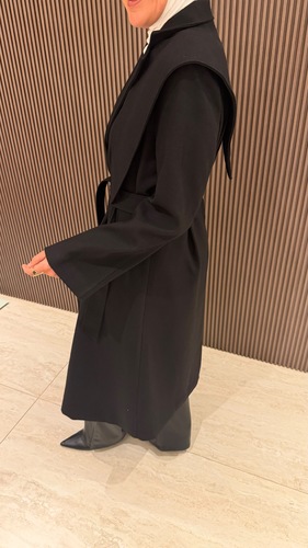 بالطو اسود طويل