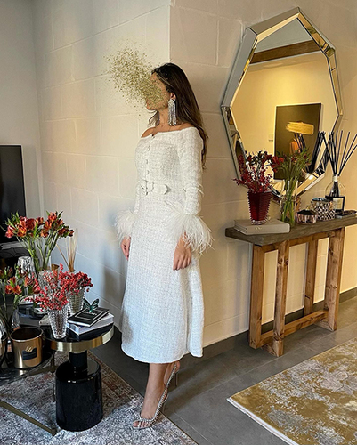 فستان حفلات أبيض مع ريش - الطول:50

الرجاء تزويدنا بتفاصيل المقاس والطول في صندوق الملاحظات

ملاحظة: جميع الطلبات على هذا التصميم تطلب مسبقًا ويأخذ وقت التحضير من 2-7 أيام عمل