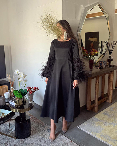 Black Party Dress - Length 50
 Please provide us with your size and length details in the note box

Note: All orders on this item are pre-orders and will take 2-7 business days.