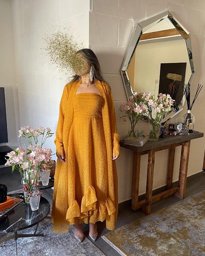 YELLOW - JAZZAR,  cloth 
 
 
 JACKET Length 56 / INSIDE 53 
 
 
 
 
 Please provide us with your size and length details in the note box 
 
 
 Note: All orders on this item are pre-orders and will take 2- 7 business days