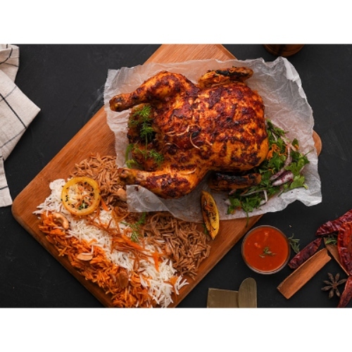Grilled Chicken With Rice - Served With 3 Flavors Of Rice
