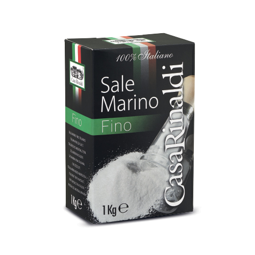 Balsamic  - Casa Rinaldi Sea Salt Fine 1 KG - Italy - 100% Sicilian Sea Salt. A type of sea salt harvested along the coast of Sicily from the waters of the Mediterranean Sea.