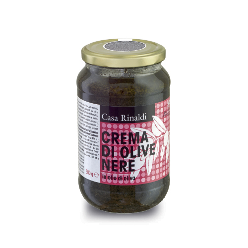 Balsamic  - Casa Rinaldi Black Olives Crema 500 G - Italy - Black olives paste with olive oil