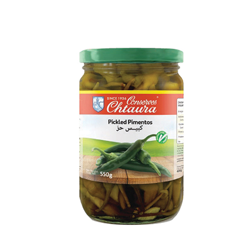 Balsamic  - Chtaura Pickled Pimentos 550 G - Lebanon - Conserves Moderns Chtaura has produced traditional Mediterranean food specialties for more than 70 years, focusing on Lebanese cuisine