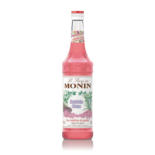 شراب العلكة 700 ML - فرنسا - شراب MONIN Bubble Gum باللون الوردي المذهل يعبّر عن طعم الطفولة الحنين وعامل المرح المرتبط بهذه الحلويات المشهورة. مستوحاة من العلكة الفرنسية الشهيرة Malabar® ، تقدم MONIN Bubble Gum نكهة العلكة القوية الأصلية اللذيذة.