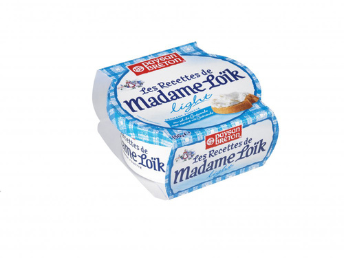 Paysan Breton Madame Loik Cream Cheese Light Plain 150 G - France - This delicious creamy cheese is produced by Paysan Breton between Plancoët and Créhen, using the finest Breton milk. Its unique texture comes to life and will surprise even the finest of palates. It is whipped and smooth, making Madame Loïk soft cheese a revelation in freshness, and lends itself brilliantly to so many delicious combinations