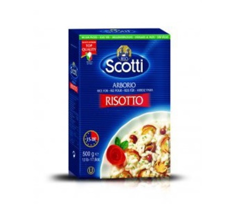 أرز أربوريو طويل الحبة 500 جرام - إيطاليا - Riso Scotti SpA هي شركة أطعمة إيطالية متخصصة في إنتاج ومعالجة الأرز ، أسسها بيترو سكوتي في مارودو (لودي) عام 1860.