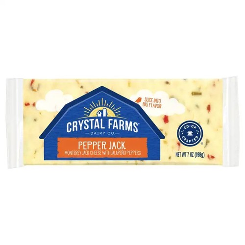 CRYSTAL Farms Montery Jack with Jalapeno Peppers 198g