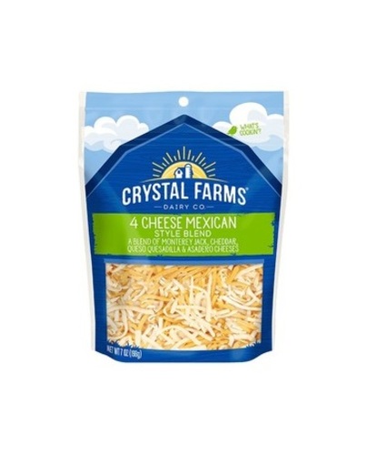 Crystal Farms 4 CHS MXICAN STYLE SHRD 198G