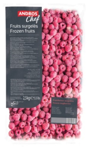 توت العليق المجمد أندروس 2.5 كجم - RaspberryA range of graded raspberries assuring consistent quality all year long. Packed in a 2,5kg flexible bag.