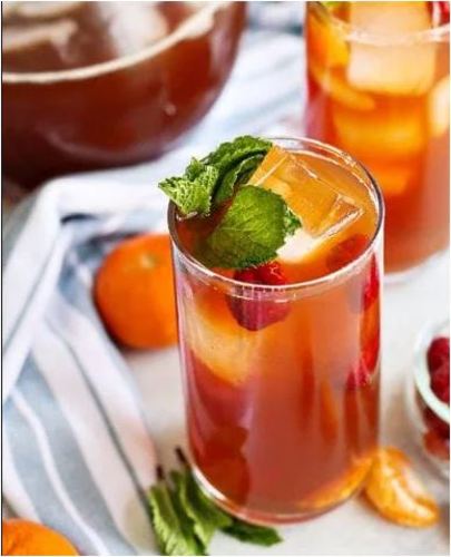  بلسميك - وصفة شاي الليمون واليوسفي - Ingredients  5 Oz Still Water 30ml  Monin Lemon Tea Syrup 50ml Monin Tangerine Syrup
Instruction Fill The Serving glass full of ice Pour Ingredients into mixing tin in order list Add Ice from serving glass Cap Shake and pour back into serving glass Add garnish and Serve21 Servings Per Bottle