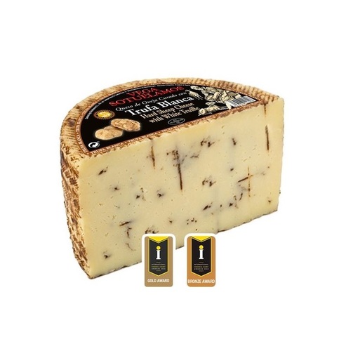  بلسميك - جبن غنم بالكمأة البيضاء 4-6 أشهر 250جم - Cheese made with pasteurized sheep milk with white truffle and a minimum maturation of 5 - 6 months