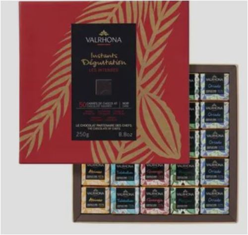 Gift box 50 squares Dark chocolate 250g - Abinao 85% Tulakalum 75% Guanaja 70% Manjari 64% Oriado 60%