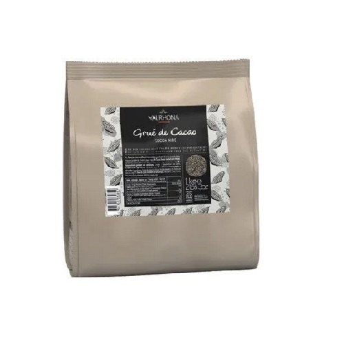 Valrhona Grue De Cacao Nibs 1kg - France - The crunch is the roasted cocoa bean burst then crushed. This is an intermediate step in the chocolate manufacturing process when crushing and grinding are done on different machines. It will then be crushed into powder or paste.