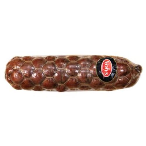 Volys Turkey Smoked Salami Style slice-Belgium - Marinated and cooked turkey meat in cylindrical shape. Smoked.