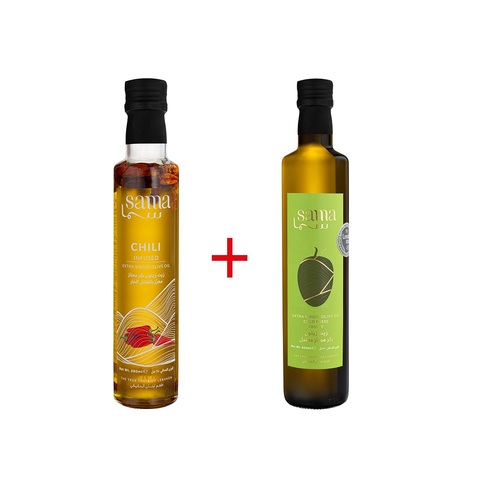 Sama Extra virgin olive oil 250 ML+ Sama Extra Virgin olive oil W Chili 250 ML  (Offer)