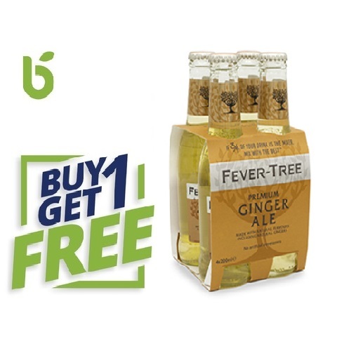 FEVER TREE Ginger Ale 4 x 200ml (1+1 free)