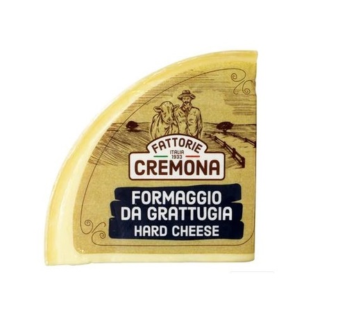 Cremona Fattorie Parmesan Hard cheese 250g-Italy - Hard cheese has distinctive robust, concentrated flavors. It also keeps very well due to its lack of moisture. The longer hard cheese is aged, the more flavor and character it develops.