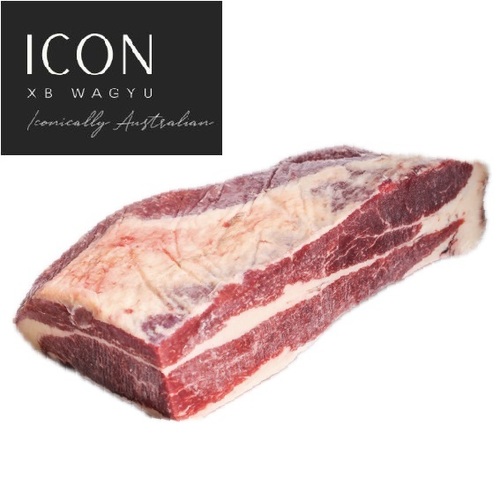 ICON WAGYU POINT END BRISKET MB4-5 1kg-Australia - This is where extraordinary happens. Our premium quality ICON XB Wagyu is free from artificial growth hormones, raised in open fields by Australian producers, and grain finished for a minimum of 12 months. The result is Mb4 – Mb9+ premium Wagyu that we’re proud to serve diners around the World.