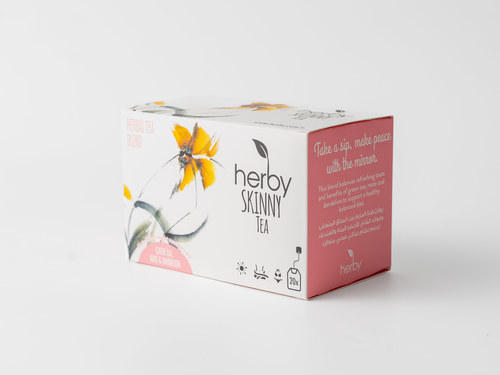 Herby Herbal Skinny Tea 20 bags - This blend balances refreshing taste and benefits of green tea, mate and dandelion to support a healthy balanced diet