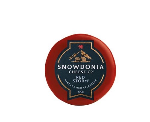 SNOWDANIA VINTAGE RED LEICESTER 200G-UK - Award-winningRed StormIntense, nutty and deliciously rich. Complex, refined and beautifully balanced with sweet caramel notes.
