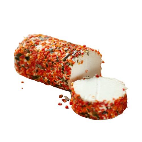 BUCHETTE TOMATE BASILIC (150 g) - Buchette Tomato Basilic - Sous Coque is a soft cheese made from goat's milk in France. Aged for a few weeks, it develops a creamy and smooth consistency with a tangy, herbaceous, and slightly sweet tomato-infused taste, making it a perfect choice for cheese lovers.