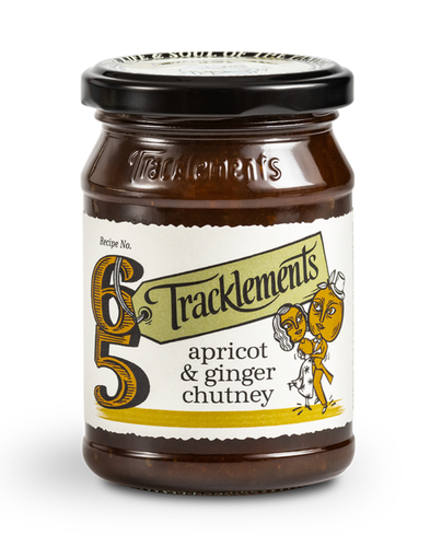 Apricot & Ginger Chutney 270g - Cut yourself a slab of good, strong cheddar, find the crustiest loaf you can, and savour the perfect mouthful of fruity, salty, sticky and crunchy, with a background glow of fresh ginger.