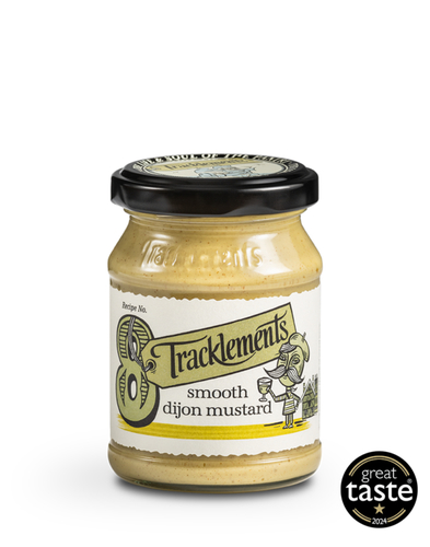 Smooth Dijon Mustard 140g - Made for us by a wonderful French moutardier near Beaune, Burgundy. There’s no better thing to dab on a fat, juicy steak.