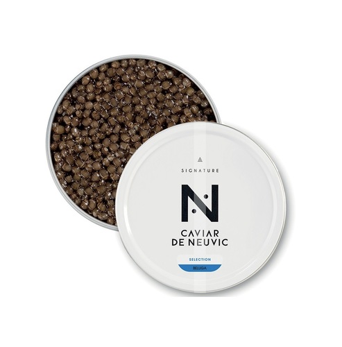 CAVIAR BELUGA SIGNATURE 50G - BULGARI - An iconic name, a unique character. Beluga Signature caviar has a distinctive profile that cannot be found anywhere else, thanks to its characteristically large, soft eggs that range from light to dark grey in colour. The complex flavours and length of finish are what makes it a very exclusive gift we can ever give. These are not just eggs, but a little bit of magic harnessed in one mouthful.