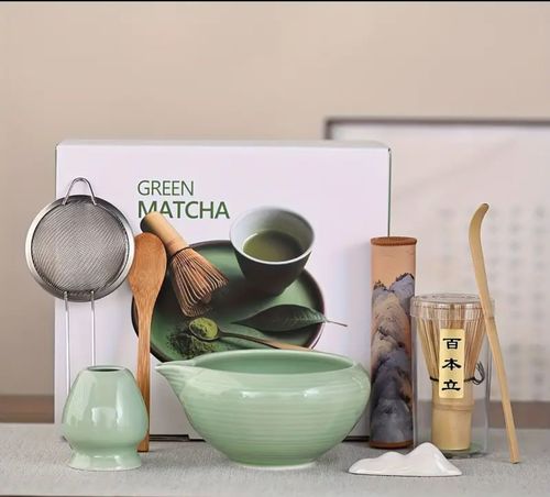 Matcha Set 8 pieces - Whats Included Bowl&nbsp; Brush Holder&nbsp; Teaspoon x 2pcs Brush&nbsp; Tea Towel&nbsp; Filter&nbsp; TeaSpoon Holder