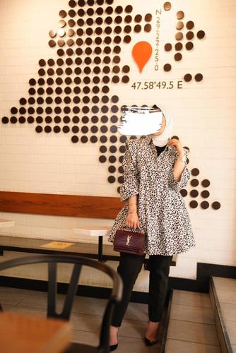 Her Highness - Black & White Dotted Shirt - _ Model wearing size M, model Hight 152cm _Top length 34 inch _Fabric type : cotton _ Dry-clean only _ No refund no exchange