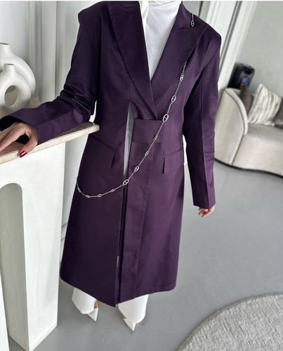 Dark purple long jacket