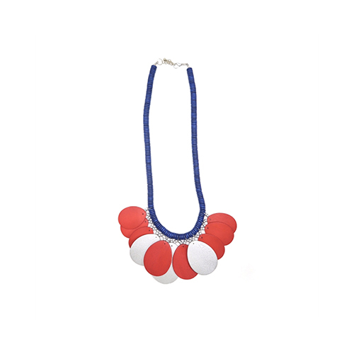 colorful circles necklace - Material : wood Length : 32 CM ( MEDIUM / ADJUSTABLE )