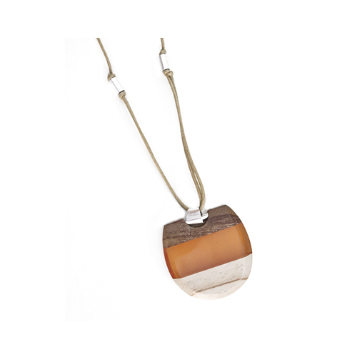 Half wood pendant