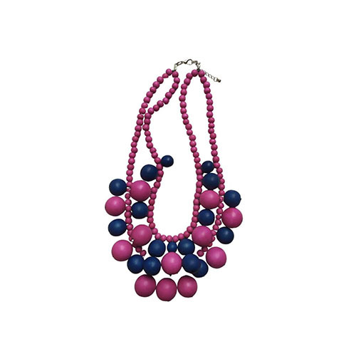 balls beads necklace - Materials : wood  Length : 32 CM ( MEDIUM / ADJUSTABLE )