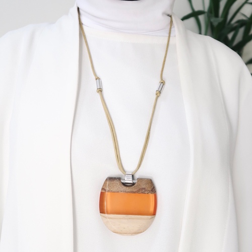 Half wood pendant