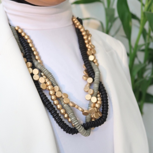 with gold