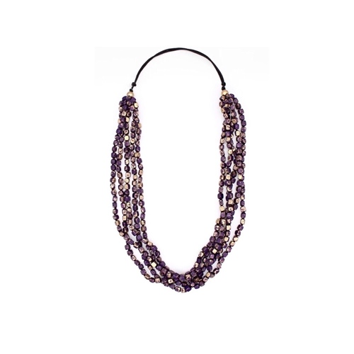 Goldi purple - Materials : wood  Length : 47 CM ( LONG / ADJUSTABLE )