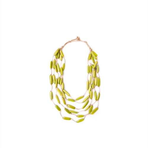 layered lime - Materials : tagua  Length : 32  CM ( MEDIUM )