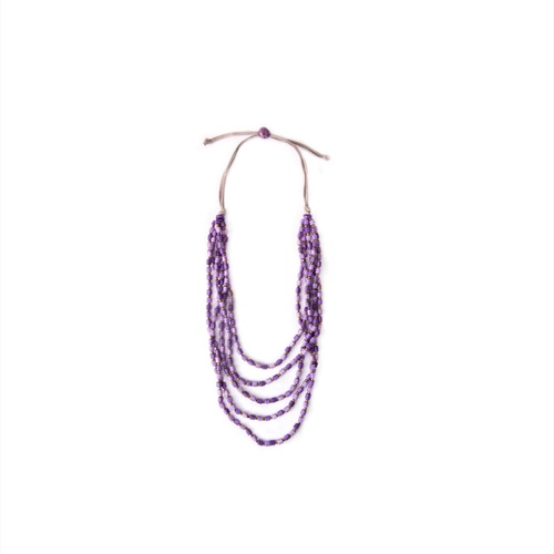 Light purple - Materials : tagua Length :  52  CM ( LONG / ADJUSTABLE )